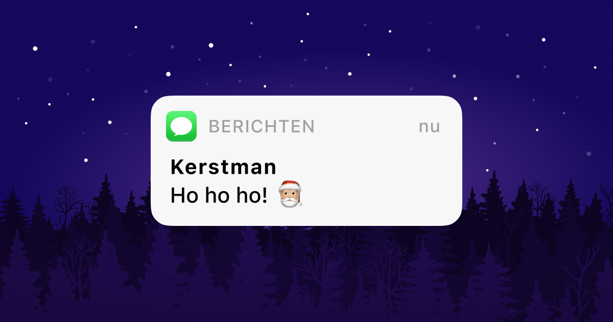 sms van de kerstman